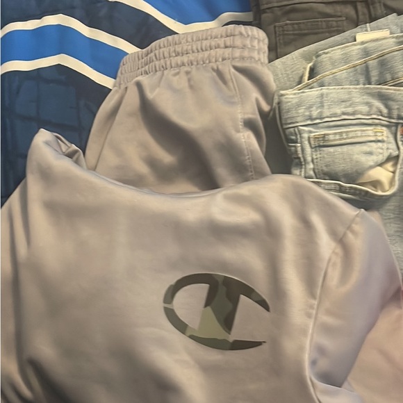 Boys clothes. Size 10/12 some new pants. Champion sweatpants and hoodie set - Picture 2 of 10